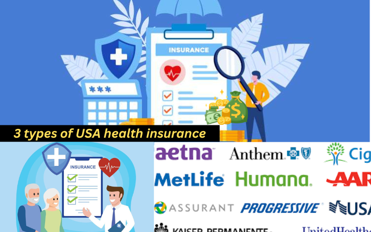 U.S. health insurance companies, 3 types of us health insurance