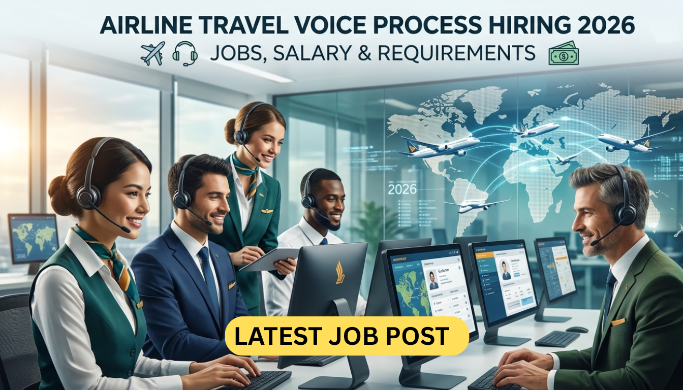 airline voice process hiring, airline customer support jobs, travel BPO jobs